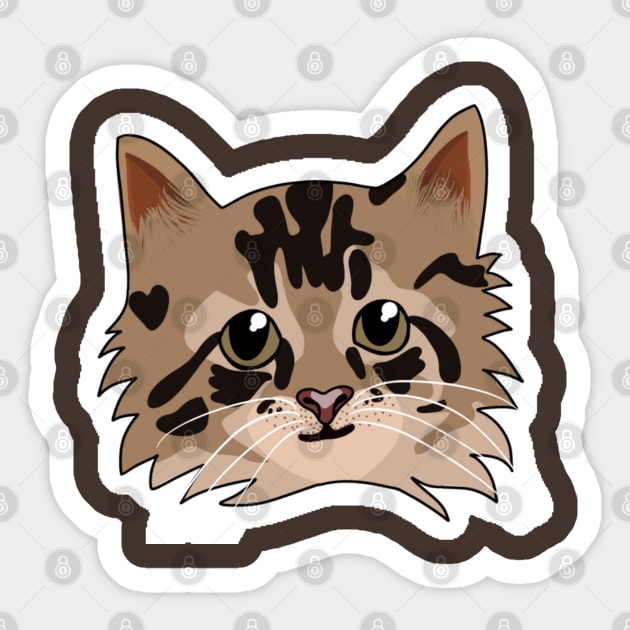 Norwegian Forest cat Sticker by crankycranium